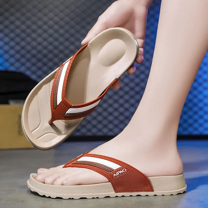 

ELUVA Men's Flip Flops Sandals Non-Slip EVA Beach Slippers Lightweight Mens Sandals with Arch Support Outdoor Pool Casual Shoes