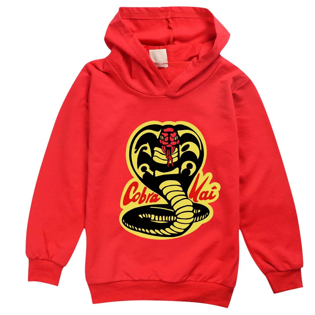 2-16Y Cartoon Hot Cobra Kai Hoodie Kids Anime Hoodies Teenagers Boy Sweatshirt Toddler Girls Pull Sleeve Pullover Sports Top