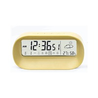 Plastic Smart Digital Alarm Clock Calendar Function Mini Electronic Desk Clock Multifunction Temperature Humidity