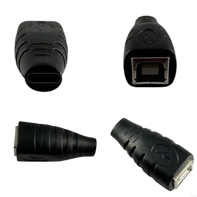 HX6B USB B Type Type to USB C Female Adapter Slud and Play Data Transfer Connector