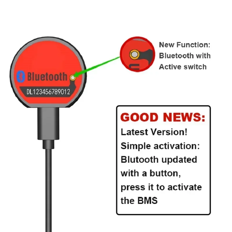 Komponen BMS cerdas modul Bluetooth papan lampu SOC CAN kotak untuk 16S BMS LiFePO4 200A 4S sampai 24S Daly Smart BMS Deligreen dengan BT