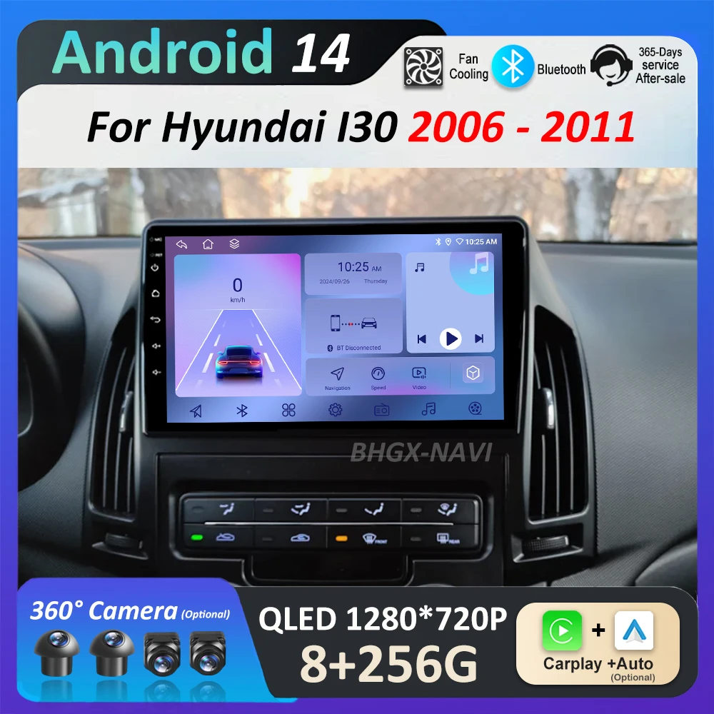 Car Radio Multimedia Player Android System for Hyundai I30 2006 - 2011 GPS Navigation WiFi DSP Stereo Bluetooth 4G Auto Tools