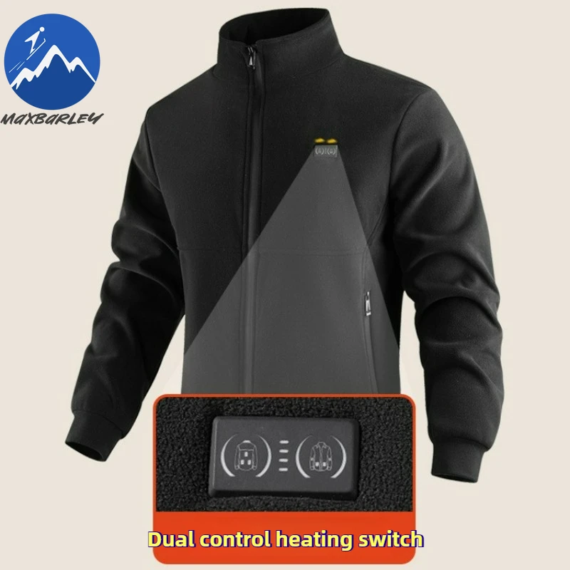 

USB Heating Jacket Men Snow Heating Fleece Sweatshirt 8 Zones Electric Heated Hoodies Autumn Winter Bodywarmer Warm Coat Male