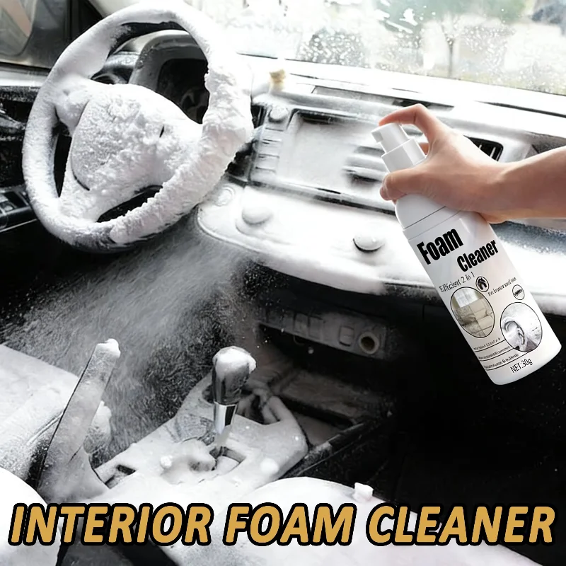 2-in-1 Foaming Seat Cleaner Car Seat Fabric Cleaner Effectively Cleans Stains on Car Seats Without Washing, Quick Processing
