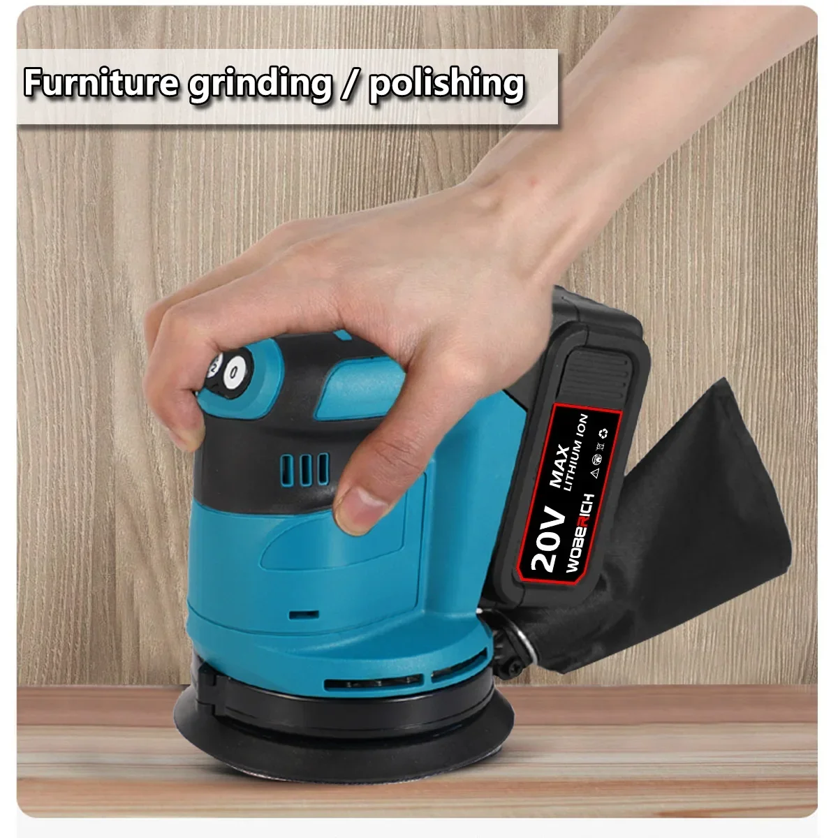 3 Speed 125mm Sandpaper Wood Grinder Polishing Machine Sander Random Orbit Electric Sander Power Tools For Makita 18V Battery