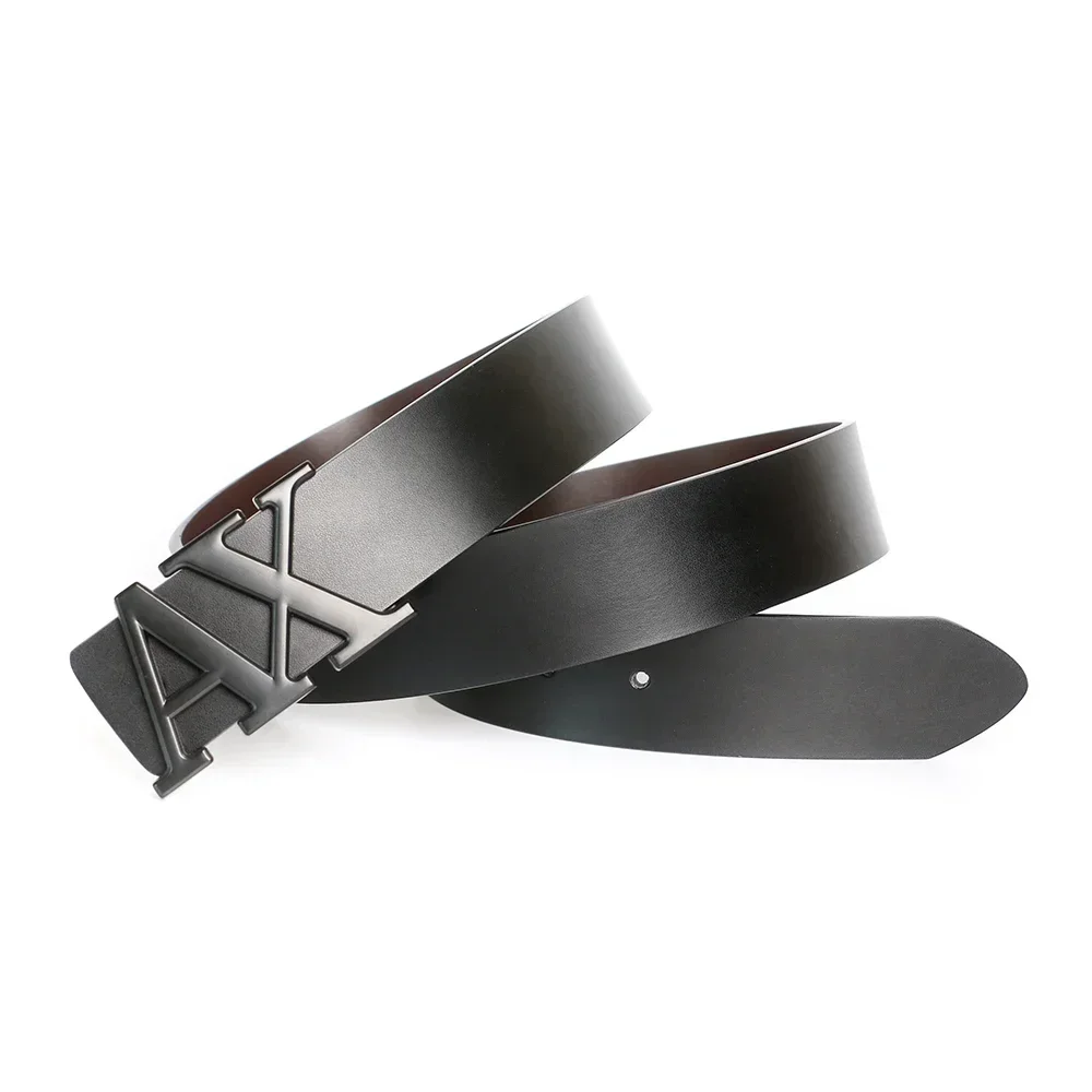 

Cowhide Luxury Designer Brand Belt Men High Quality Women Genuine Real Leather Dress Strap for Jeans Waistband Wide 3.8cm