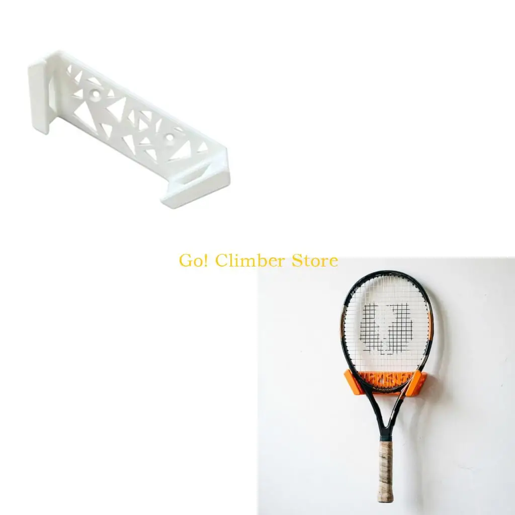 Q84C Innovative Wall Mounted Tennis Racket Holder Organizers Features Lightweight Design And Scratch Proof Surfaces