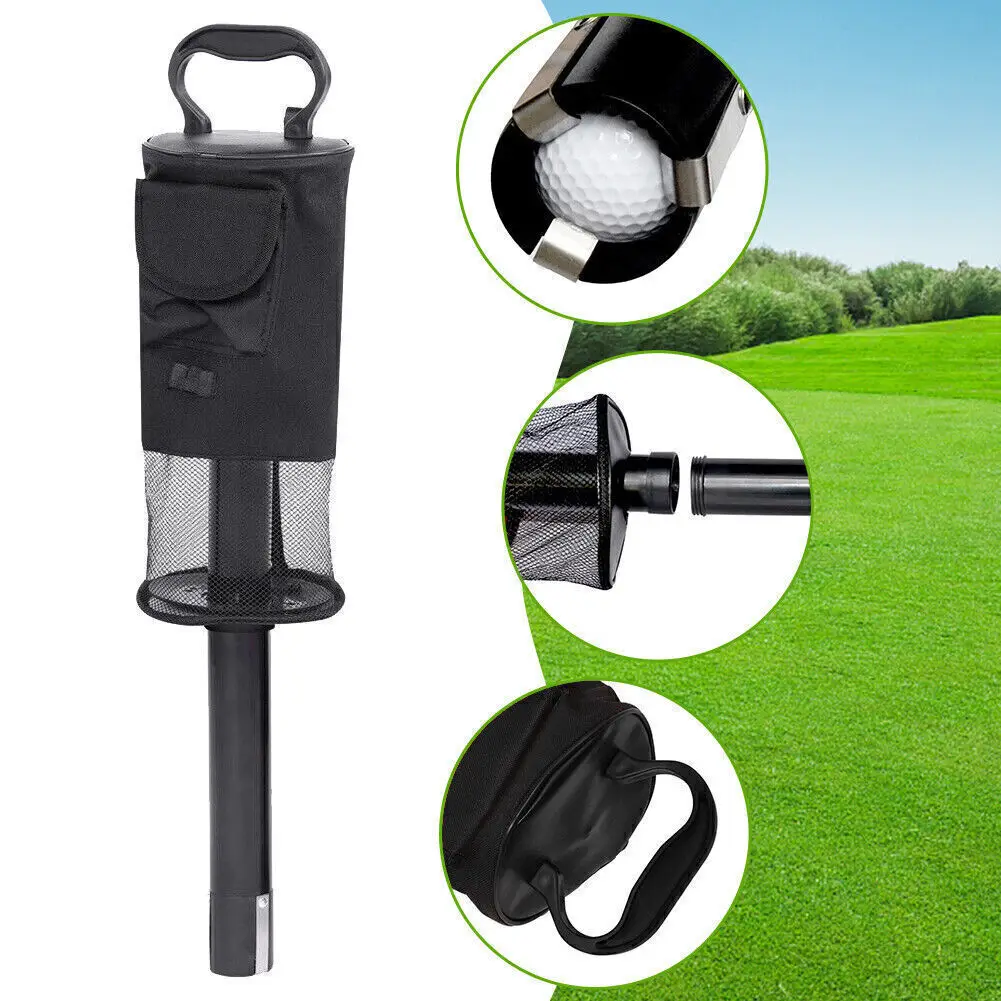 Golf Ball Shag Bag Practice Golf Ball Bag Holder Pick Up Receiver Tube Collector Golf Practice Range Training Amateur Golfers