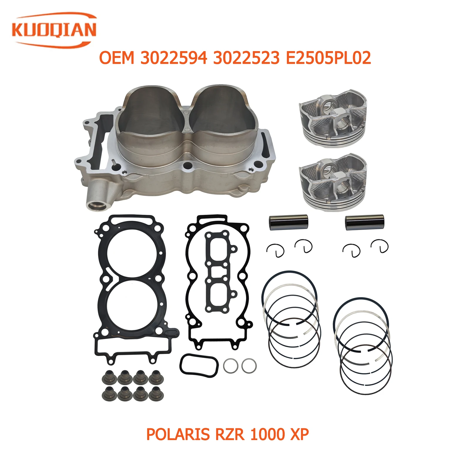 

Cylinder Piston Gasket Kit for Polaris RZR General XP 1000 Standard Bore OEM 3022594 3022523 E2505PL02 ATV UTV Parts