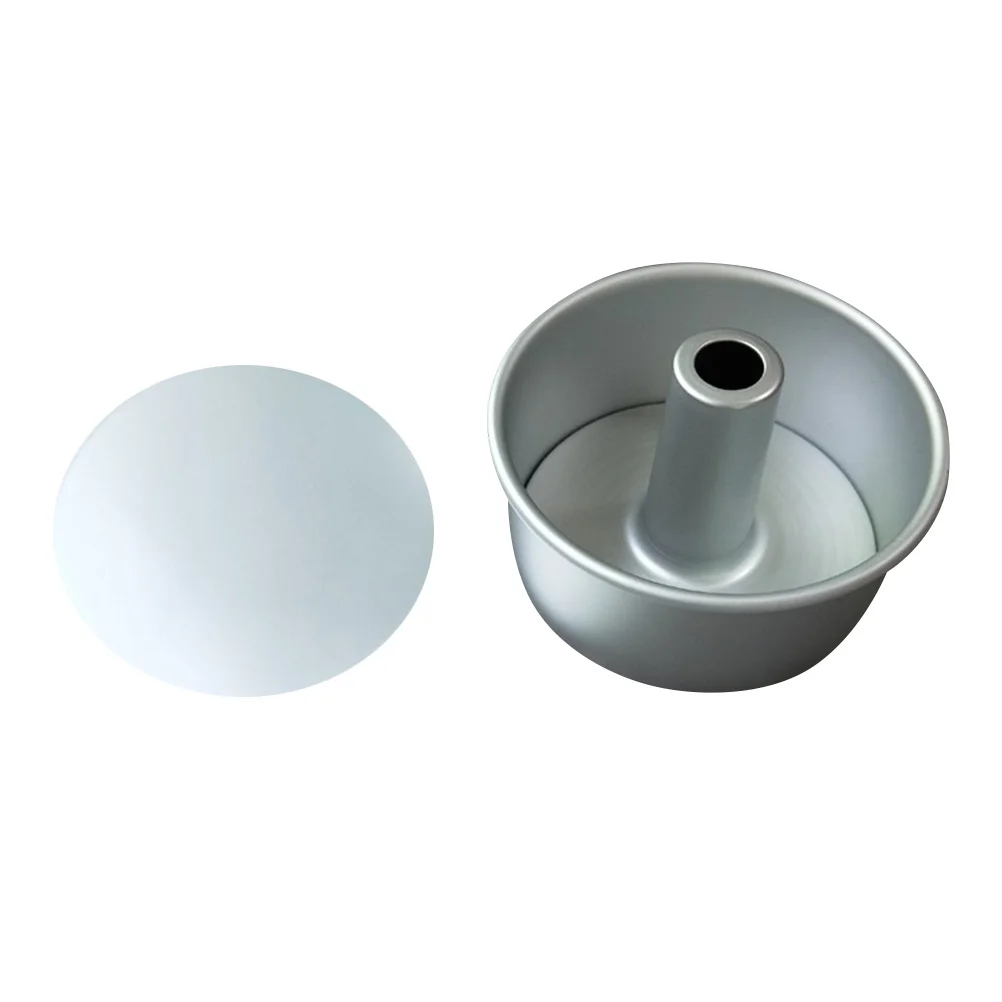 

1Set DIY Baking Mold Aluminium Alloy 8 Inch Round Live Bottom Cake Mold Hollow Pie Pan Fast Heat Transfer Easy to Clean