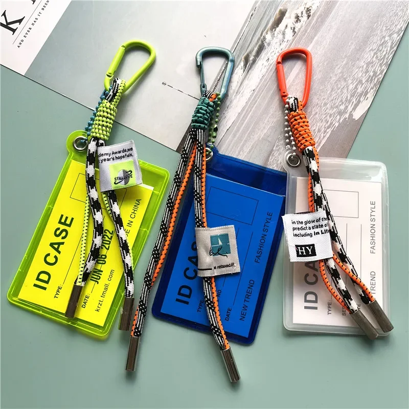 ID Card Holder Lanyard Contrasting Colors Identification Card Holder Couple Credential Holder Offices Accessories Lanyards
