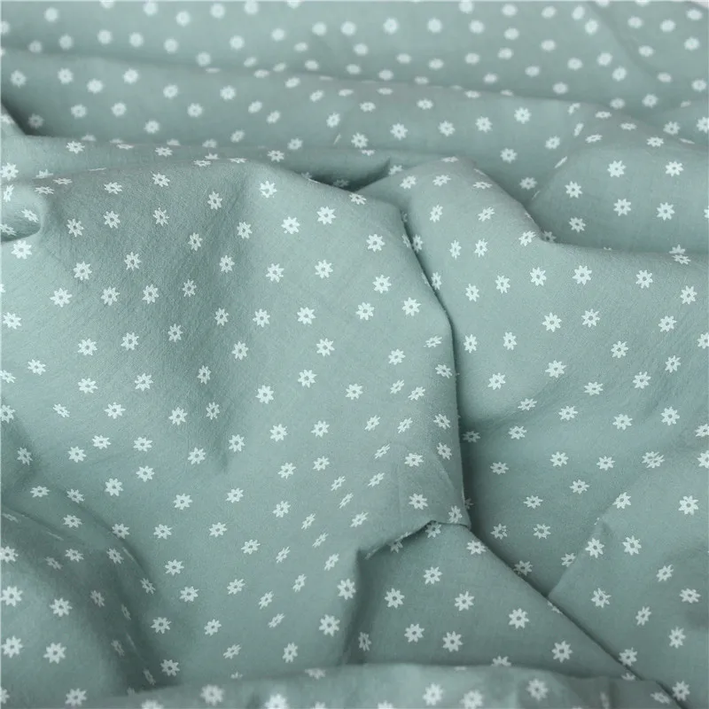 Pure Cotton Plain Cotton Fabric Washed Cotton Crepe Printed Small Broken Fabric Shirt DIY Hand Made Clothes 100x140cm