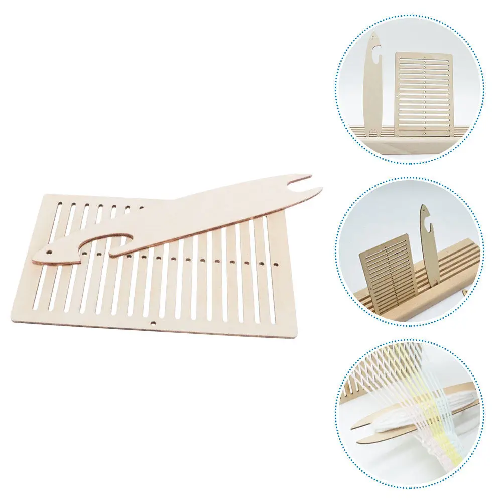 1Set Wooden DIY Belt Weaving Loom for Bracelets Bag Straps Camera Belts Beginners Hand Weaving Tool Small Lightweight Portable