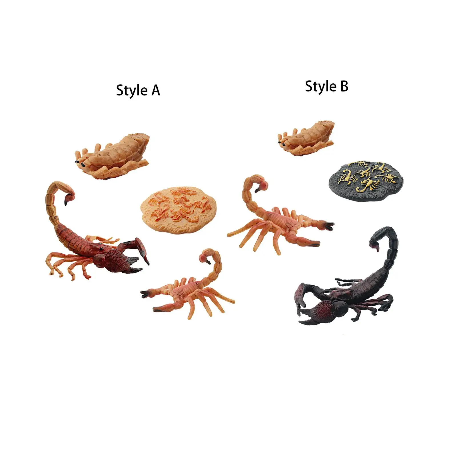 Scorpion Life Cycle Playset, Animals Figurine Toy Realistic Montessori Cognitive