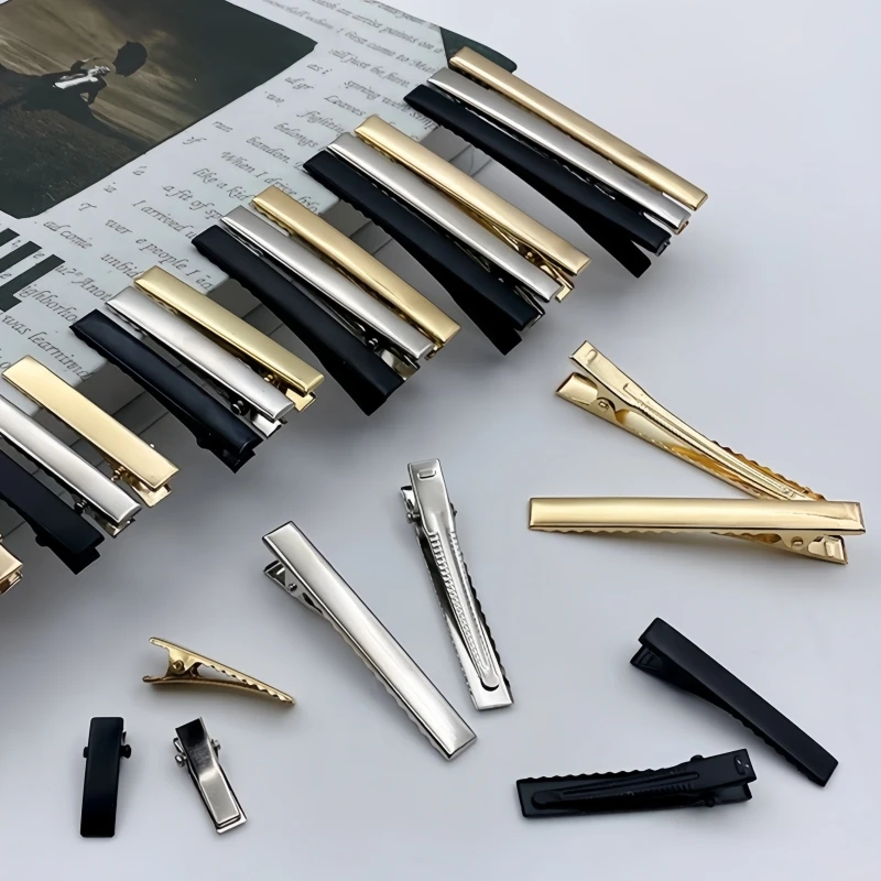 20-50 Stück Metall-Haarklammern mit Einzelzinken, flache Entenschnabelklammern mit Zähnen für DIY-Bastelarbeiten, Kopfbedeckungen und Haaraccessoires – Detail 3