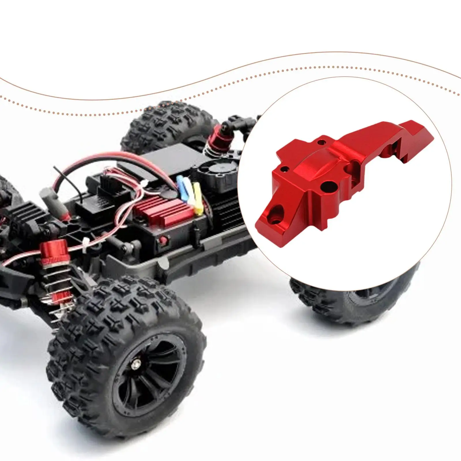 

Sturdy RC Car Rear Gearbox Housing Aluminum Alloy Model Tool for 1 14 RC Truck Accessories Modification