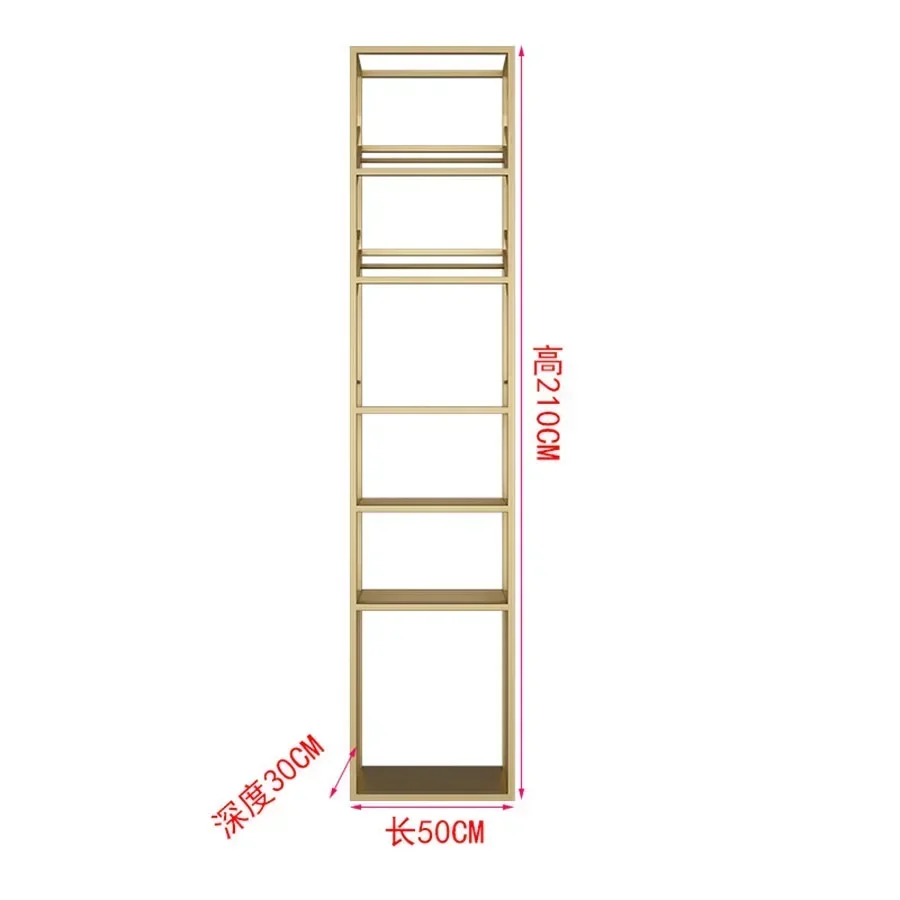リビングルームのワインラックゴールドデザインディスプレイフロアコラムストレージドリンクホルダー棚ワインキャビネット垂直ビトリナバー家具
