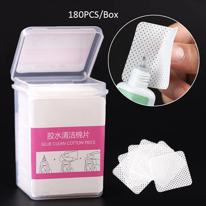 

180/300/600pcs Cotton Pads Lint-Free Nail Polish Remover Cotton Wipes UV Gel Remover Cleaner Paper Pad Nail Art Cleaning Tools