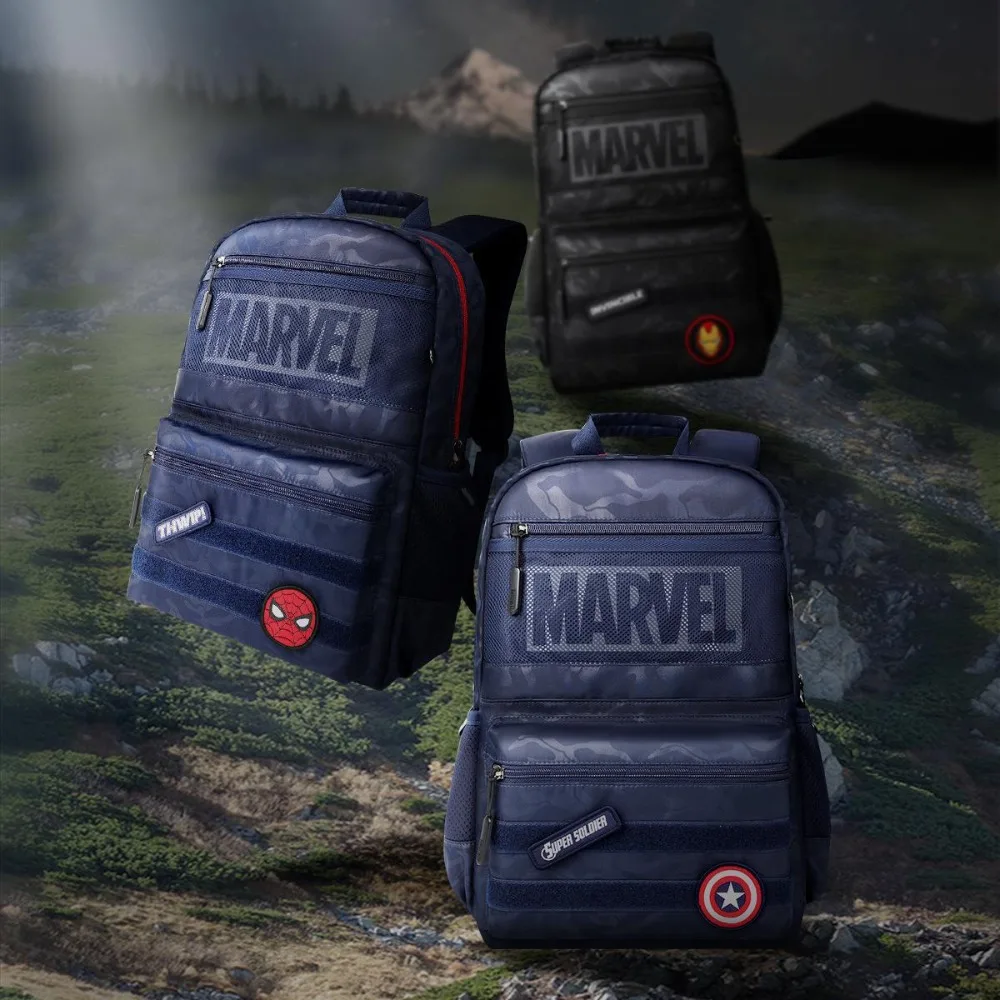 Sac d\'école Disney Marvel pour enfants, image cool agrédes garçons, services.com America, héroïque, primaire, élèves de la 1re à la 6e année,