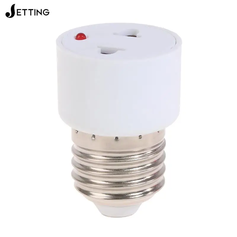 1PC 220V E27 ABS White Connector Accessories US/EU Plug Screw Bulb Base Adapter