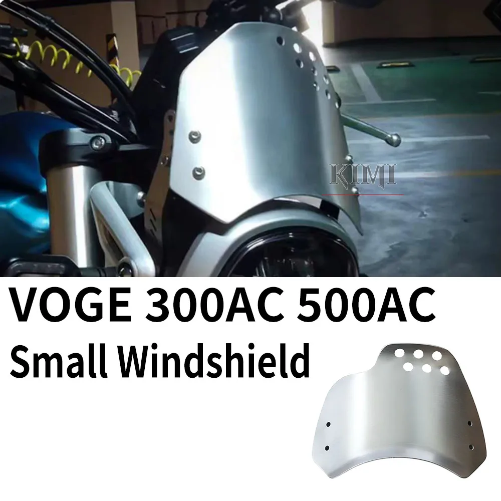 For VOGE 300AC 500AC Motorcycle Modification Front Windshield Aluminum Alloy Small Windshield Retro Windshield Accessories