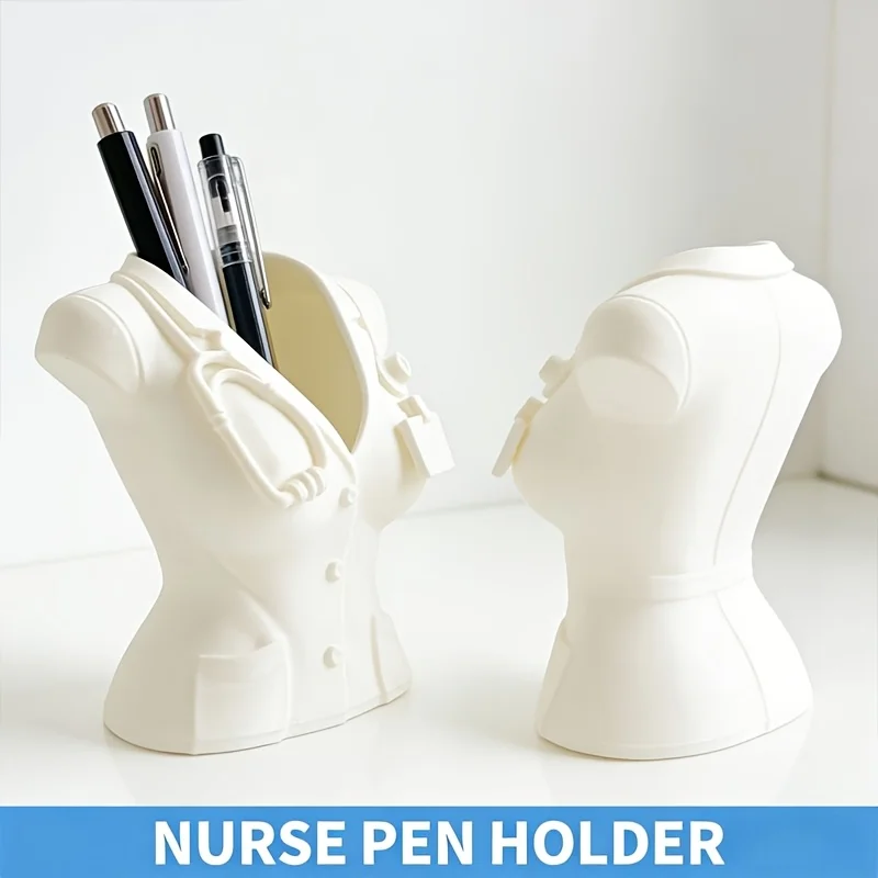 Doctor Nurse Theme Pen Holder, Creative Nurse Shaped Desktop Ornament, Multifunctional Desktop Storage Container