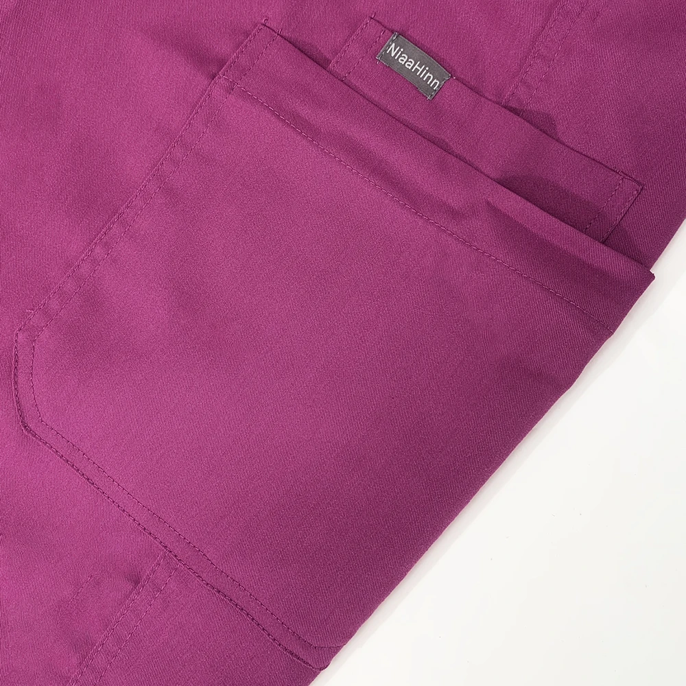 Frauen Scrubs Krankenschwester Zubehör Medizinische Uniform Unisex Slim Fit Komfort Klinische Frauen Operationssaal Arbeitsuniform Jogger Anzug – Detail 26