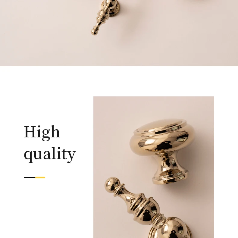 Bright gold PVD brass cabinet handle product image 3
