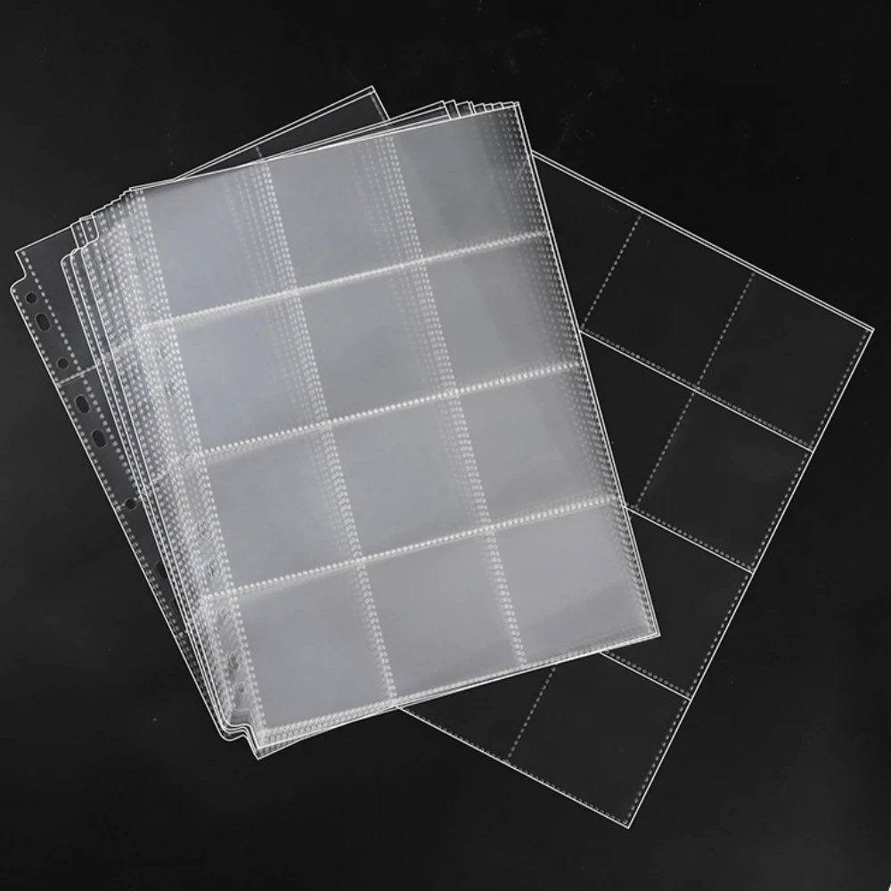 10pcs A4 Clear Photo Pages Photo Album Refill 2 3 4 11 hole Inner Sheet Acid free Trading Card Binder