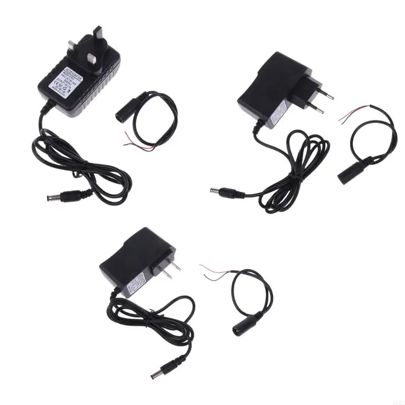 

M2EC AC-DC Converter Adapter 1.5V1A Power Supply US UK EU-Plug 5.5mm x 2.1mm