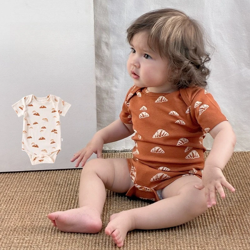 

Baby Girl Clothes Romper Summer Outfit Short Sleeve Print Infant Bodysuit Breathable One-Pieces Cotton Baby Boy Girl Clothes