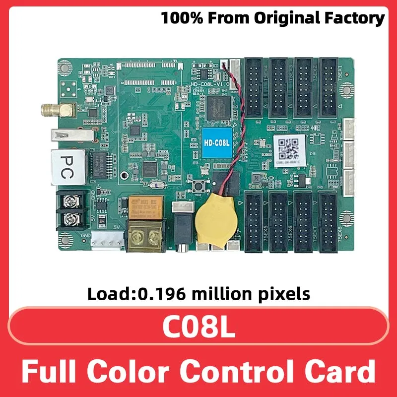 

Outdoor HD-C08L Ethernet USB Port Electronic Screen WiFi Main Board Indoor RGB Module Full Color LED Display Video Control Card