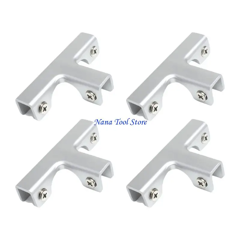31GJ Pack Of 4 Aluminum T Shaped Clip T Clamp Connectors T Fasteners Simple Installs for Plant Box Divider Connection
