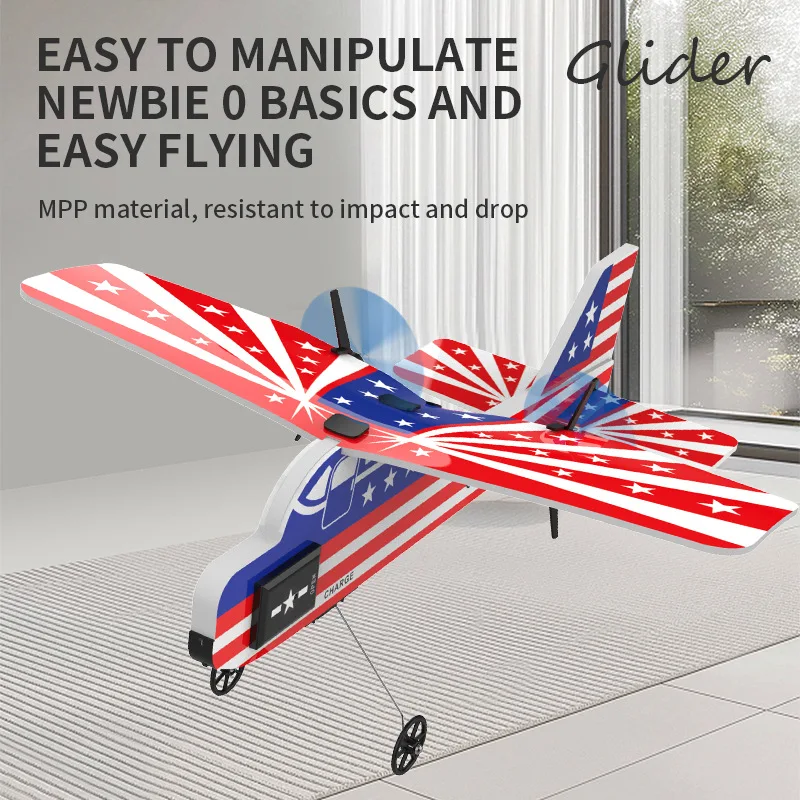 

New Arrive 2-Channel Kf800 Mini Glider With Cool Stunt Lights Remote-Controlled Glider Rc Model Airplane Children'S Gift Toy