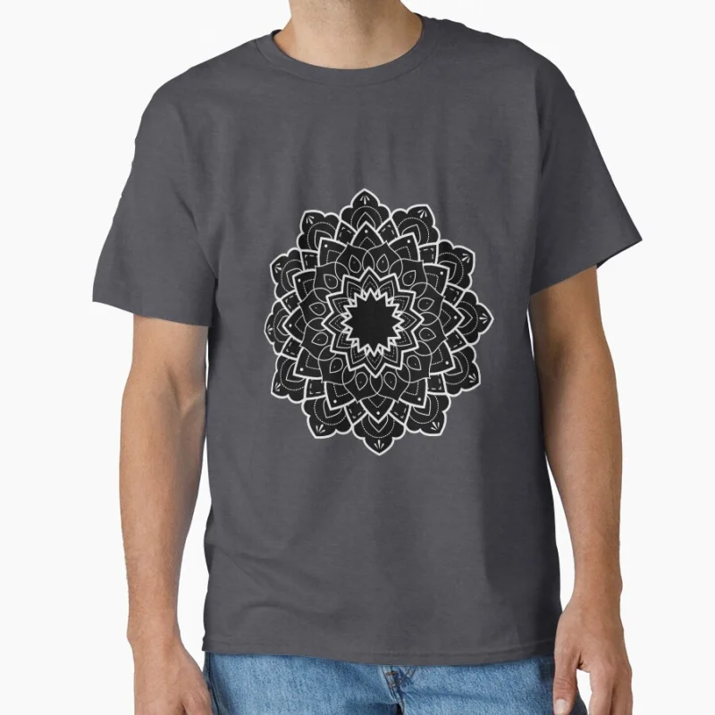 Astral Geometry_ Projections Flower of Life Symbol Gift t shirt Large size Tops Graphic Print men's Clothes