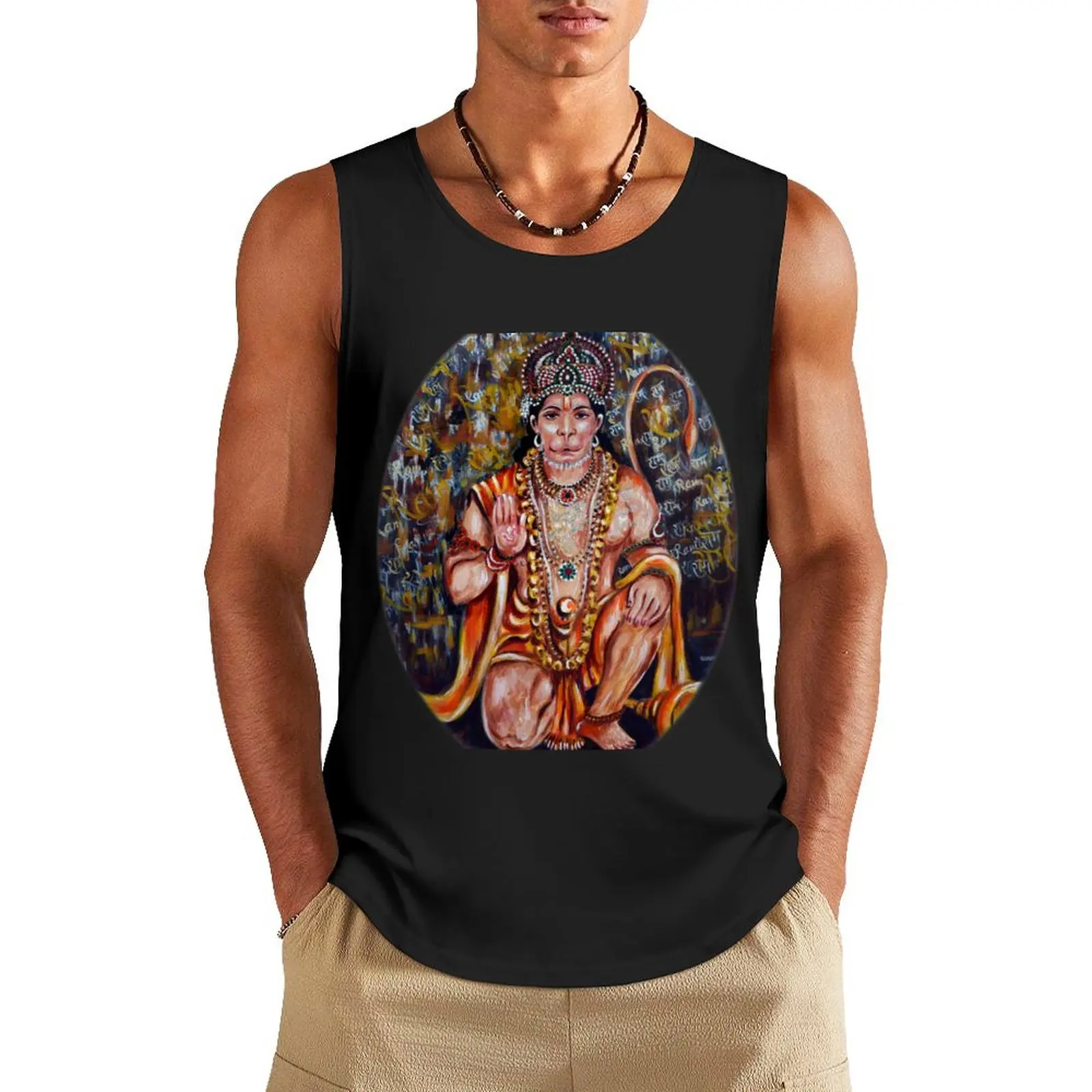 Hanuman Tank Top gym clothes man vest men vest for men T-shirt male