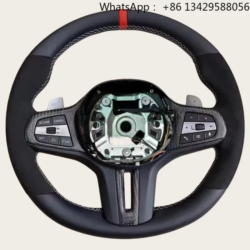 Custom Carbon Fiber Leather Steering Wheel LED Car Accessories for  G20 G28 G30 G38 G80 M3 M4 M5 X6 X5 M2 X3 3 Series M6