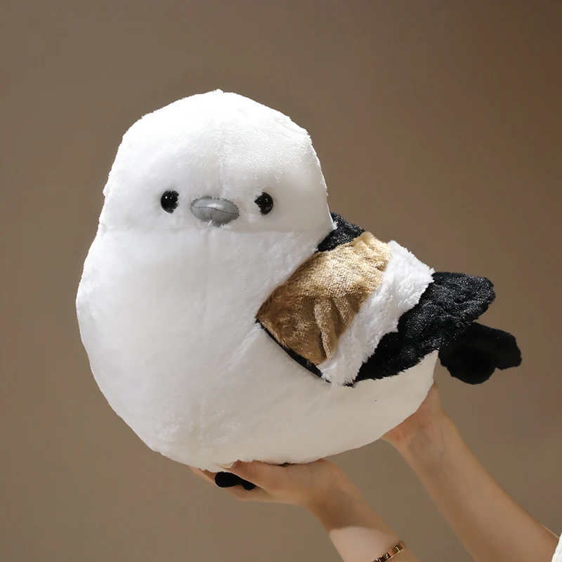 Cartoon Round Fatty Long-Tailed Tit Plush Toy Cute Stuffed Animals Birds Plushies Doll Anime Soft Kids Toys for Girls Boys Gifts