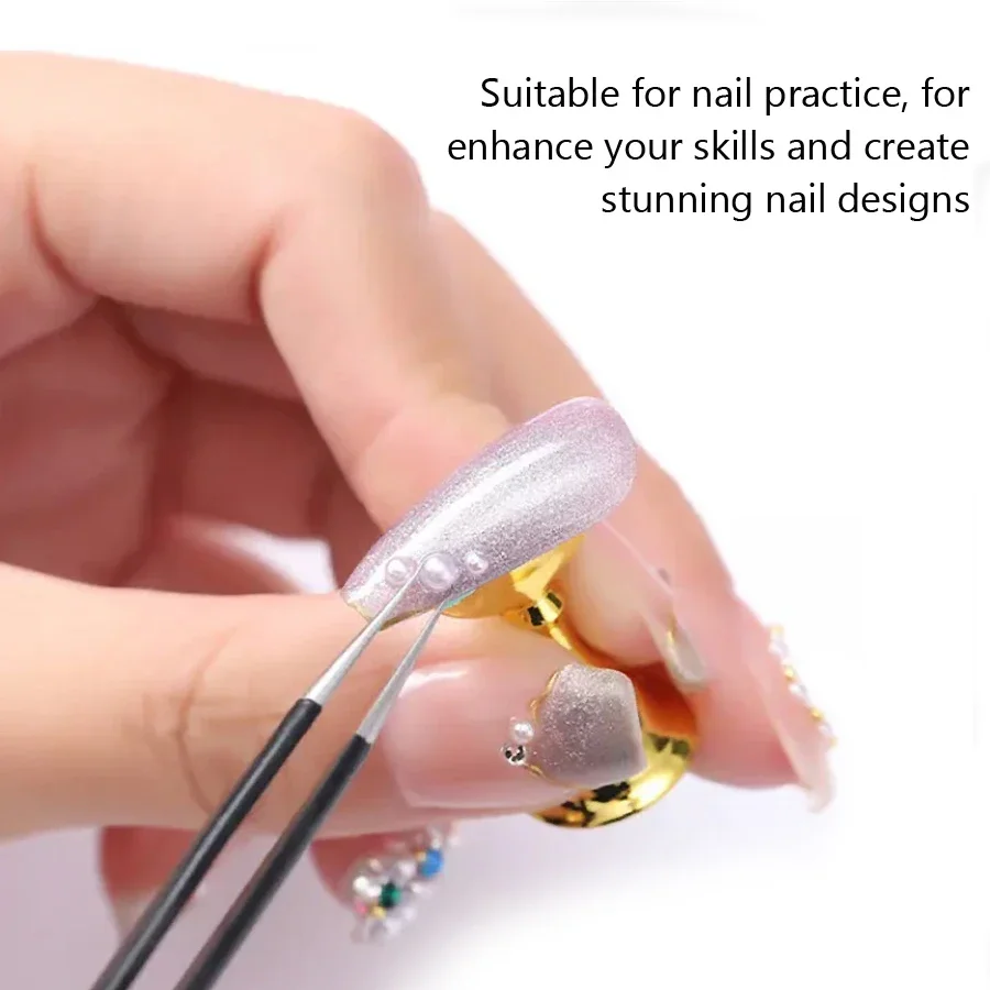 Soporte de exhibición para decoración de uñas con estampado de vaca, herramienta de estante de 5 puntas magnéticas para práctica de manicura, exhibición de salón, prensa en la fabricación de uñas