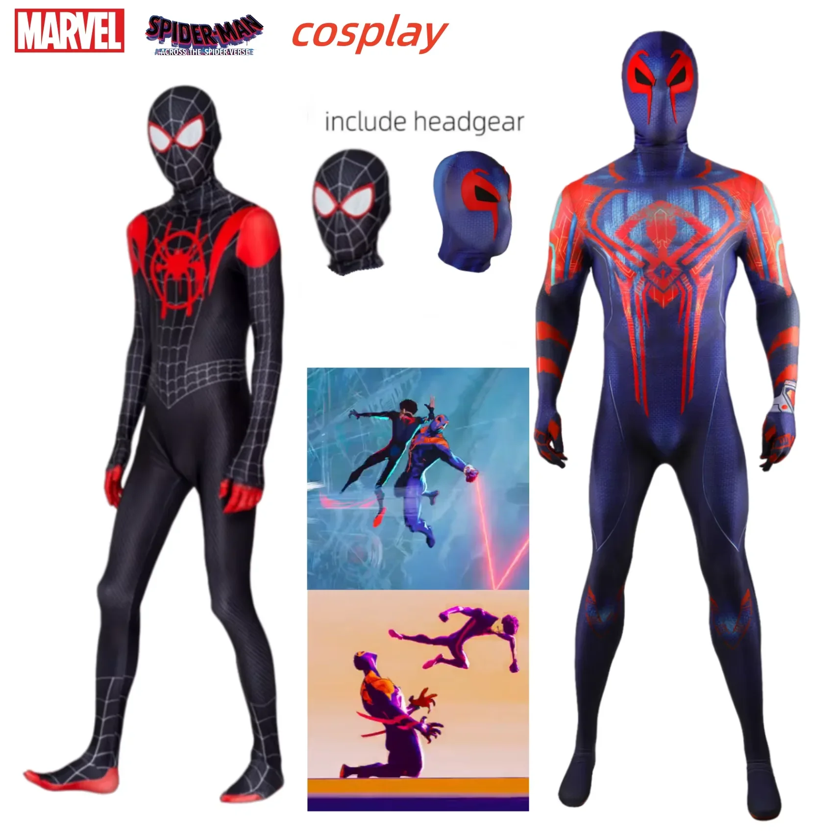 Halloween Per Adulti Bambini Tuta Party Dress Up Regalo Supereroe Spiderman Miles Morales 2099 Costume Cosplay Tute Spider Man