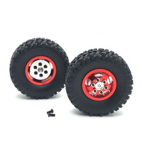 Metal Upgrade 64mm Soft Tire Skin For WPL C14 C24 B14 B16 B24 B36 HengLong FeiYu JJRC RC Car Parts