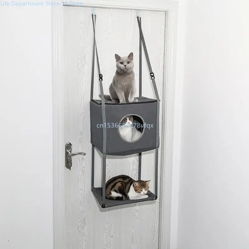 Space Saving Over Door Cats Townhome 3 Level Hammock Perch Furniture