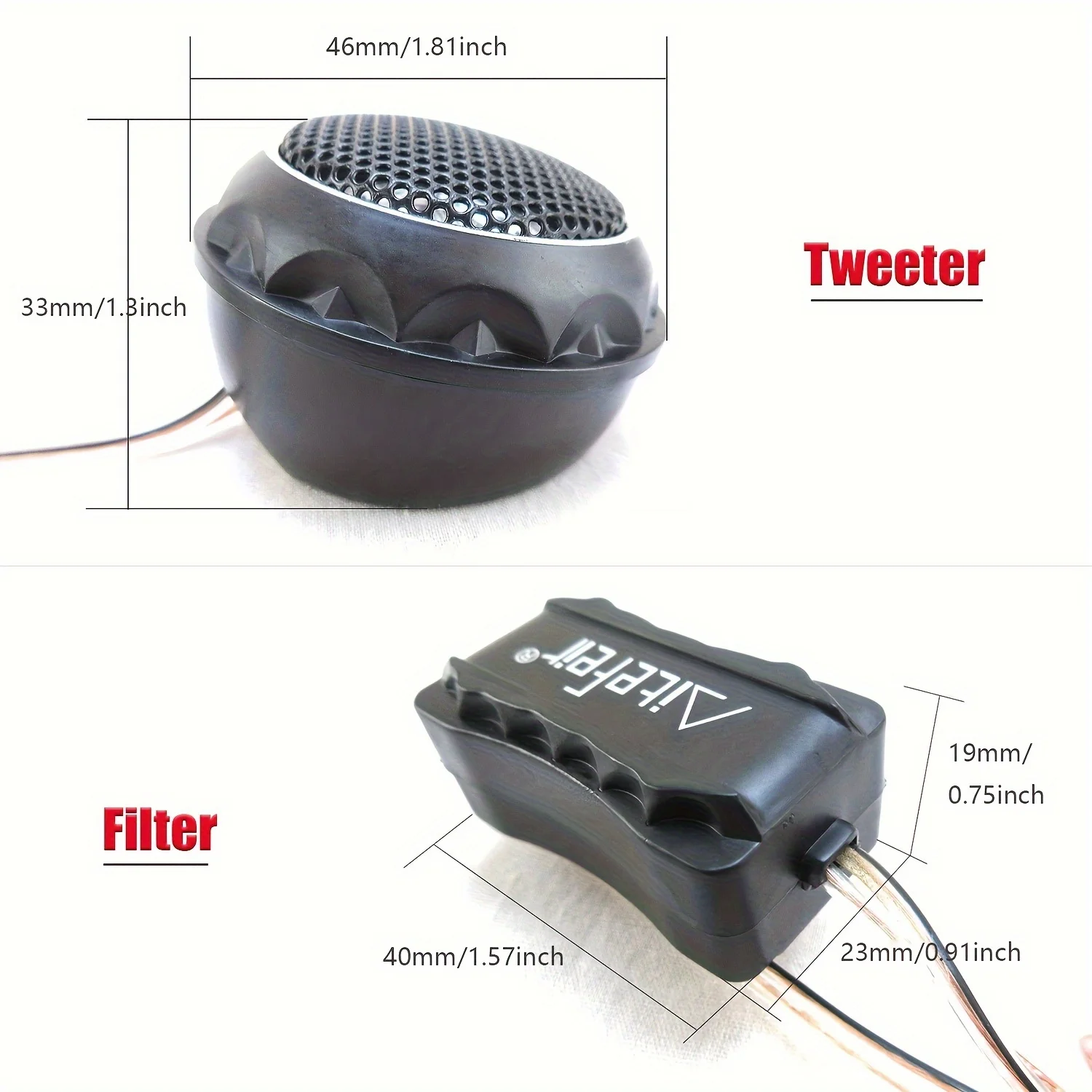 CarTweeters Car Audio Film Speaker Boxes2pcs 280W Car Tweeters with Filter Stereo Speakers Music Soft Dome Balanced