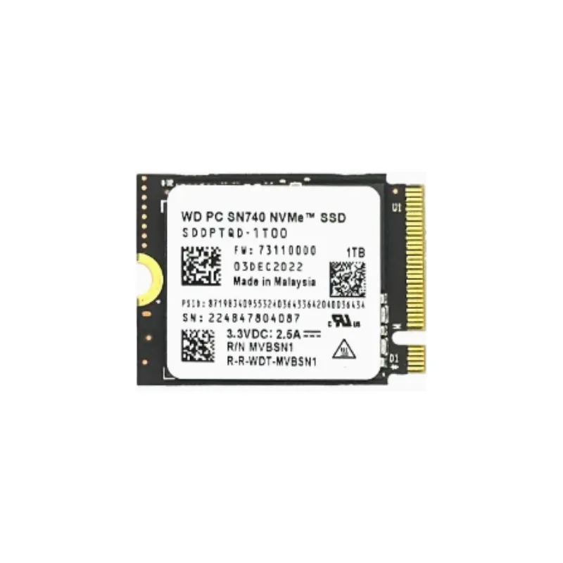 WD SN740 2TB M.2 SSD 2230 NVMe PCIe Gen 4x4 SSD for Microsoft Surface ProX Surface Laptop 3 Steam Deck