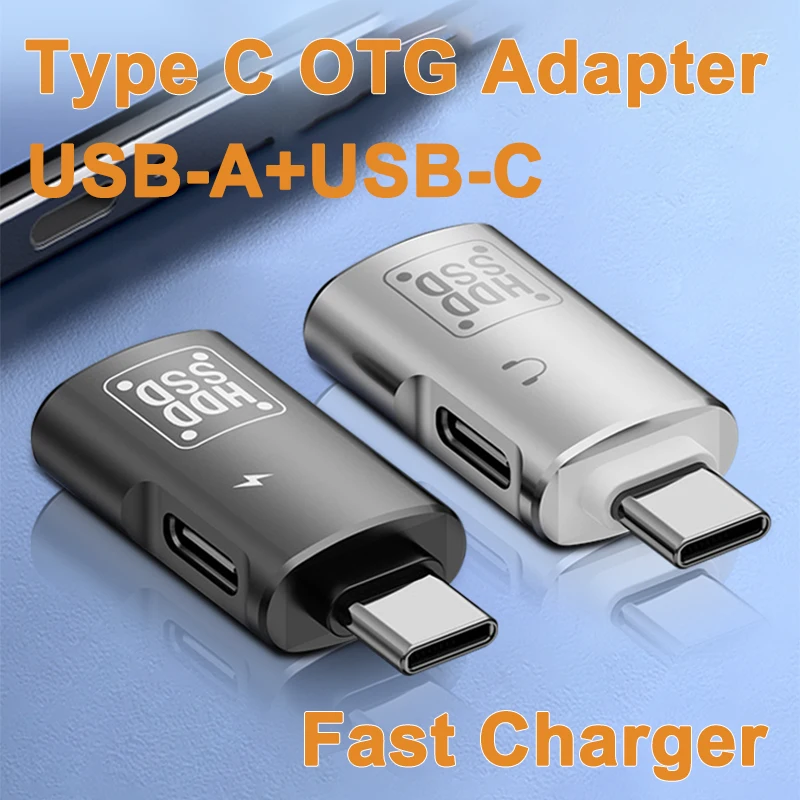 

USB Type C OTG Adapter For iPhone 15 Pro Max Samsung With Fast Charging USB C Audio Headphone Adapter Phone Device Accessories