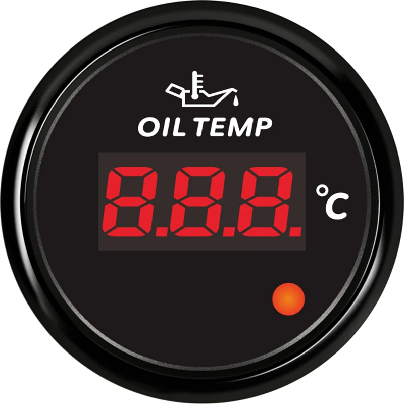 New Type Auto 52mm Digital Oil Temperature Gauges Modified Marine 50-150 Degree Oil Temp Meters with Alarm Function 361-19ohm