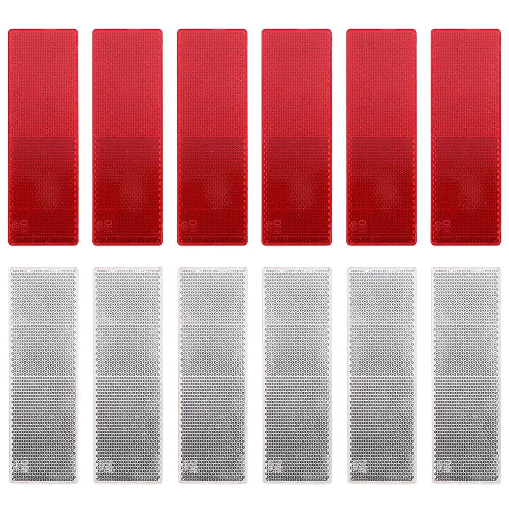 

12 шт. универсальных светоотражающих маркерных фонарей для задних фонарей автомобиля, улучшающих видимость, с клейкой основой