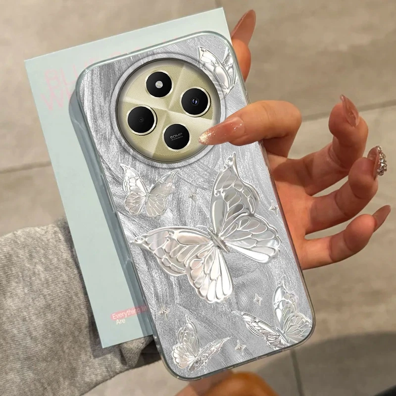 Роскошный женский чехол для телефона с бабочкой для девочек для Xiaomi Poco X3pro X5 M6 X6 X3 NFC M5s M6 X7 Pro C75 C61 Противоударный бампер Funda Cover