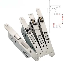 1pc lock body stinless steel round panel indoor wooden door lock body Lock margin 72 mm for 29mm cylinder