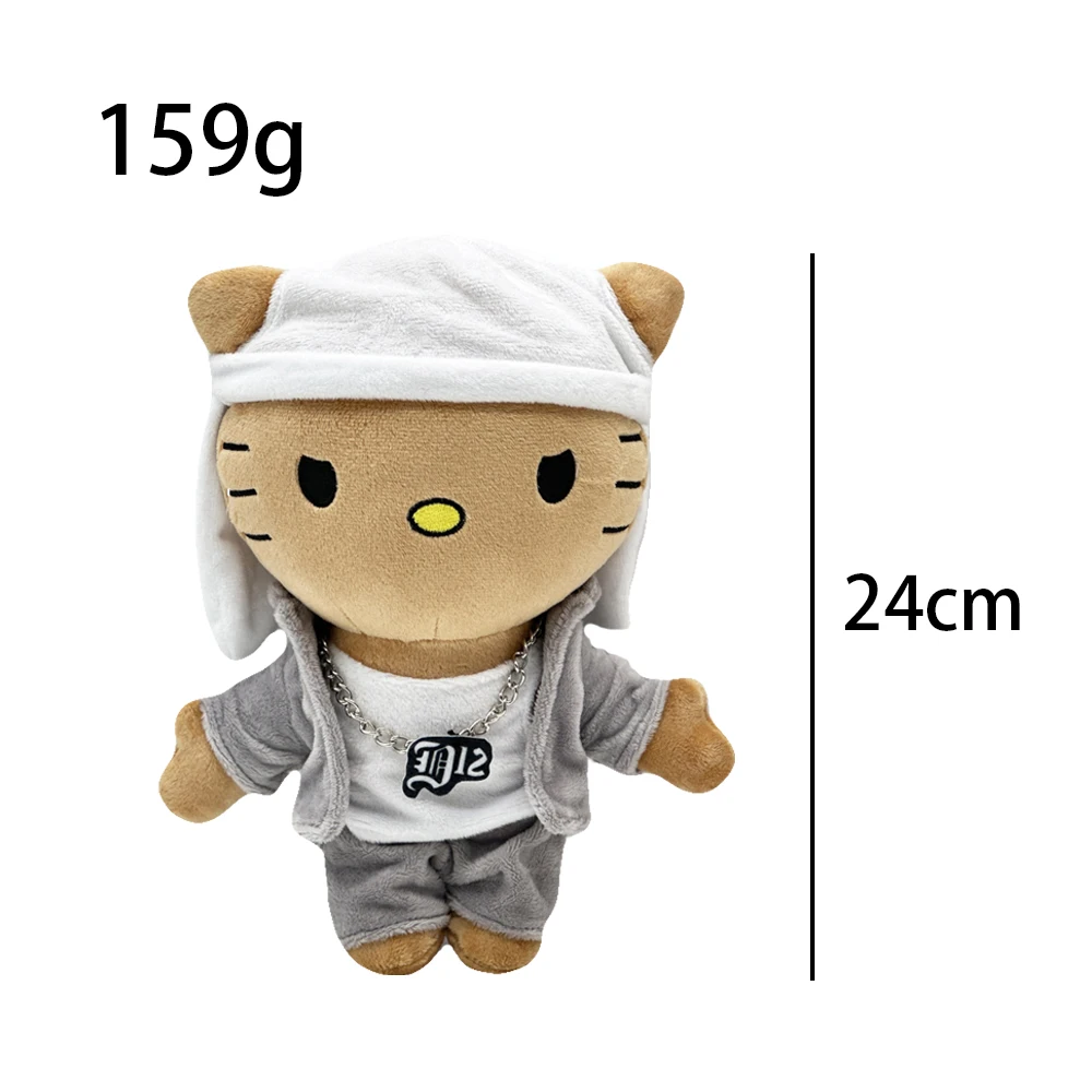 24 cm Hello Selena Eminem bambola di peluche cappello bianco figura giocattoli di peluche simpatico gatto ragazzi ragazze compleanno regalo di Natale